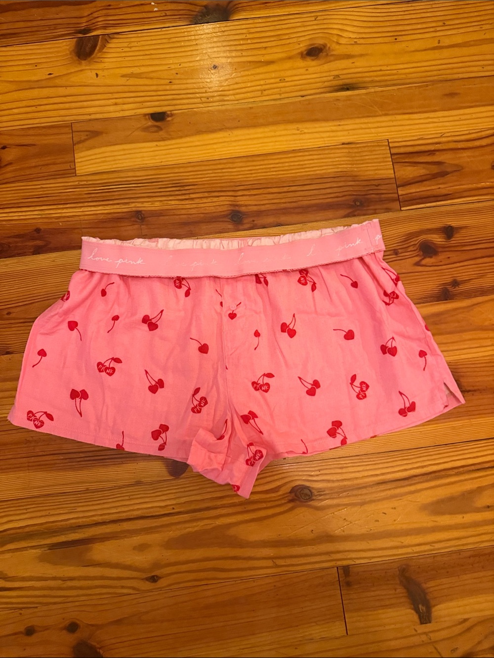 PINK Victoria's Secret Pink Cherry Print Lounge Shorts